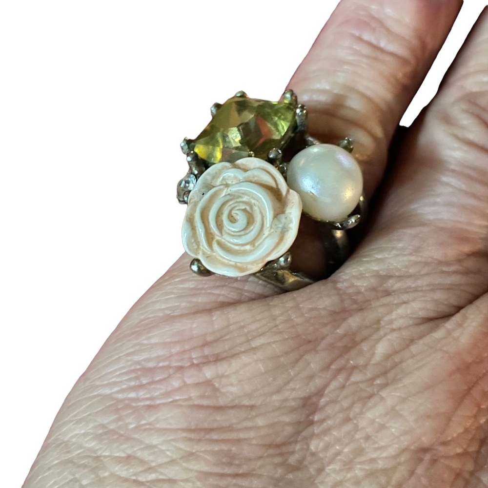Vintage Multi Stone Statement Ring - image 6